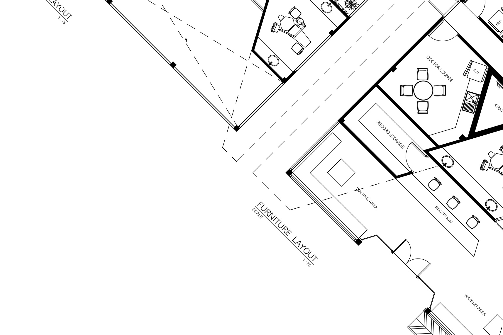 Architecture, abstract furniture layout plan with space for texting